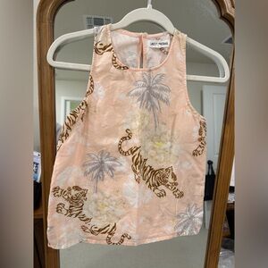 Tropical Tiger Print Sleeveless Top